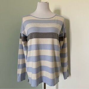 Calvin Klein Women’s Long Sleeved Striped Crew Neck Sweater Size S